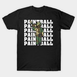 Camouflage Paintball Player T-Shirt